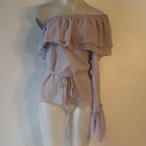 Suboo Gray One Shoulder Blouse 2 *